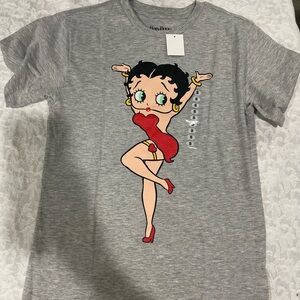 Gray Top with Red and Black Accents